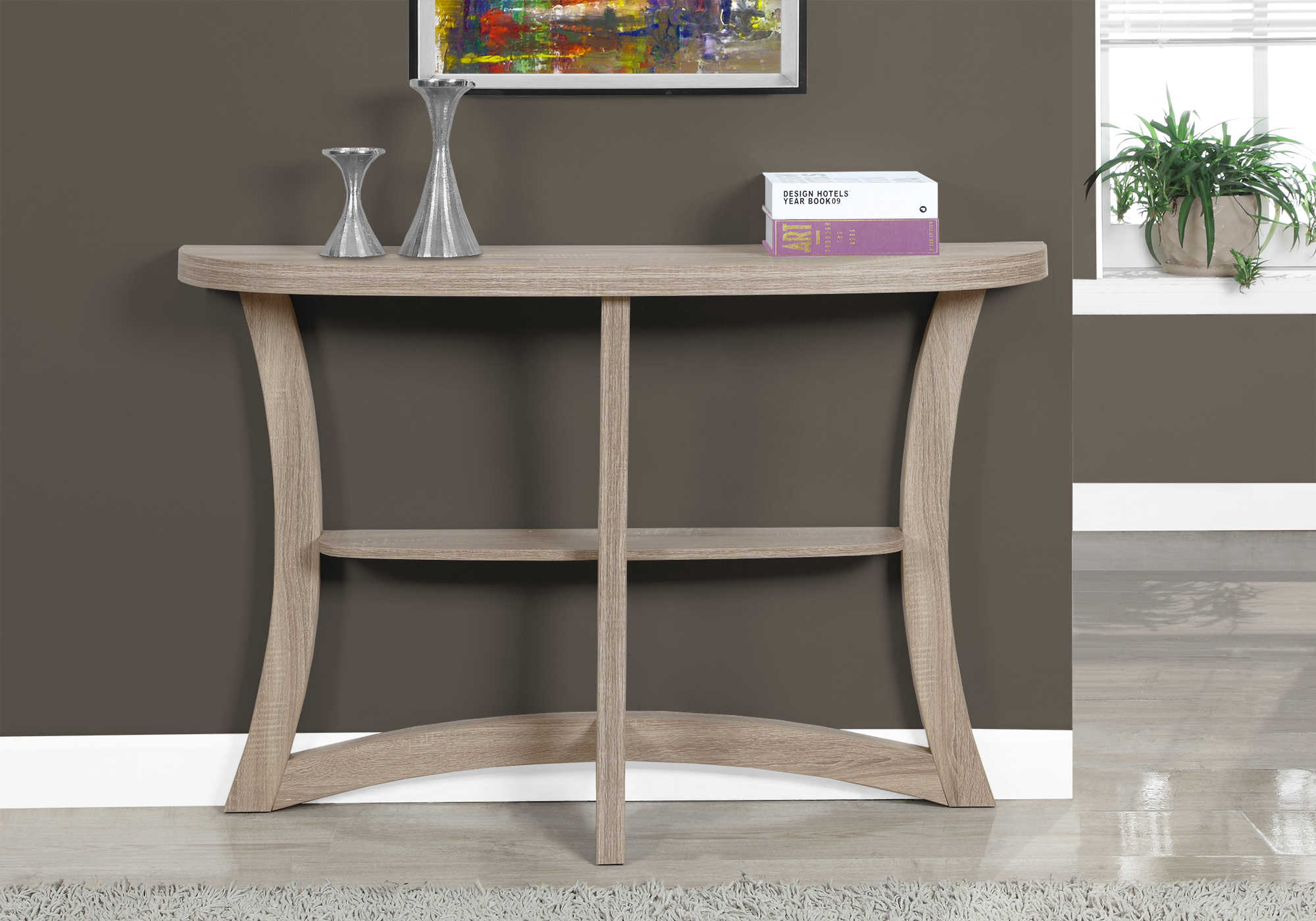 ACCENT TABLE - 47"L / DARK TAUPE HALL CONSOLE