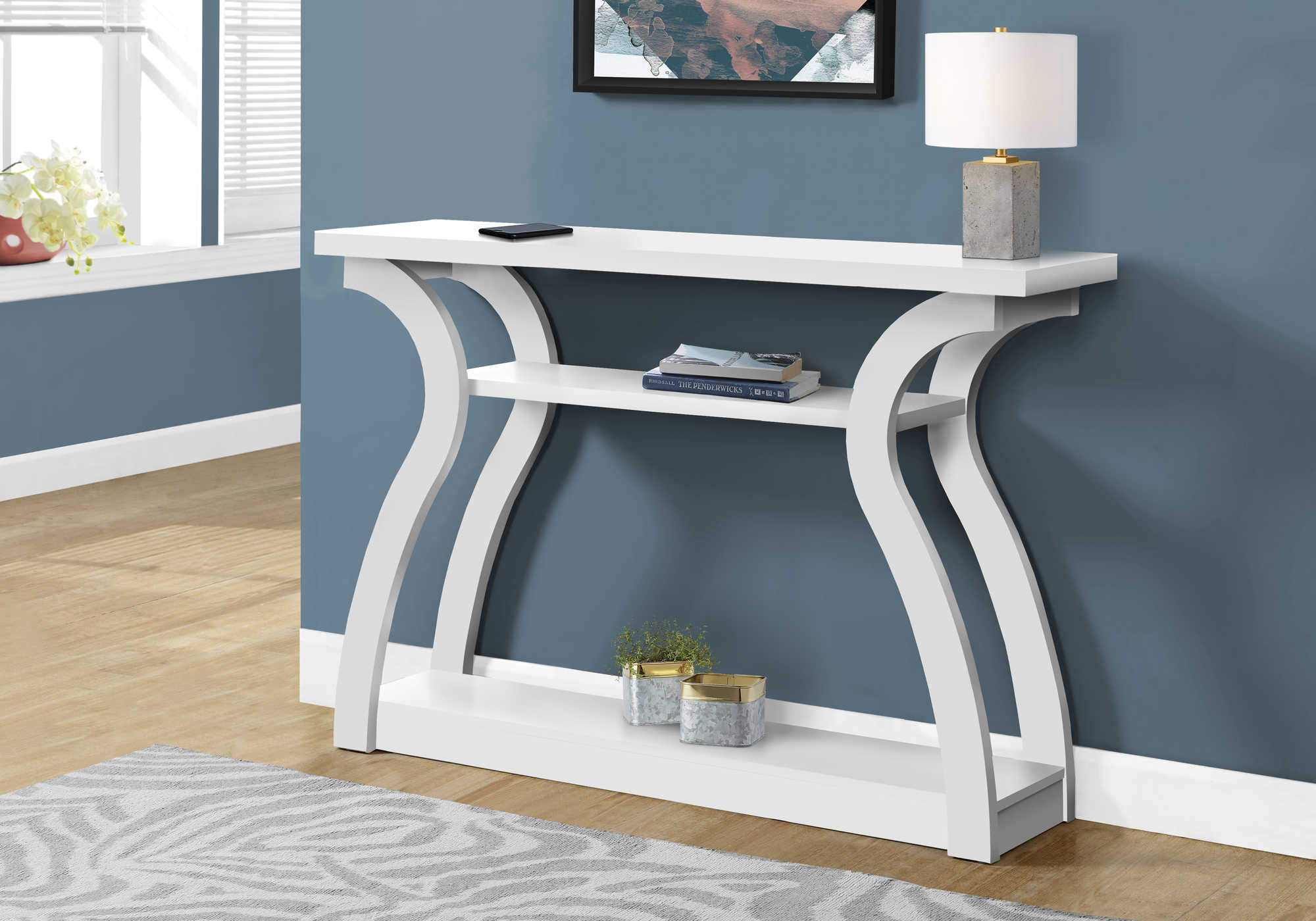 ACCENT TABLE - 47"L / WHITE HALL CONSOLE