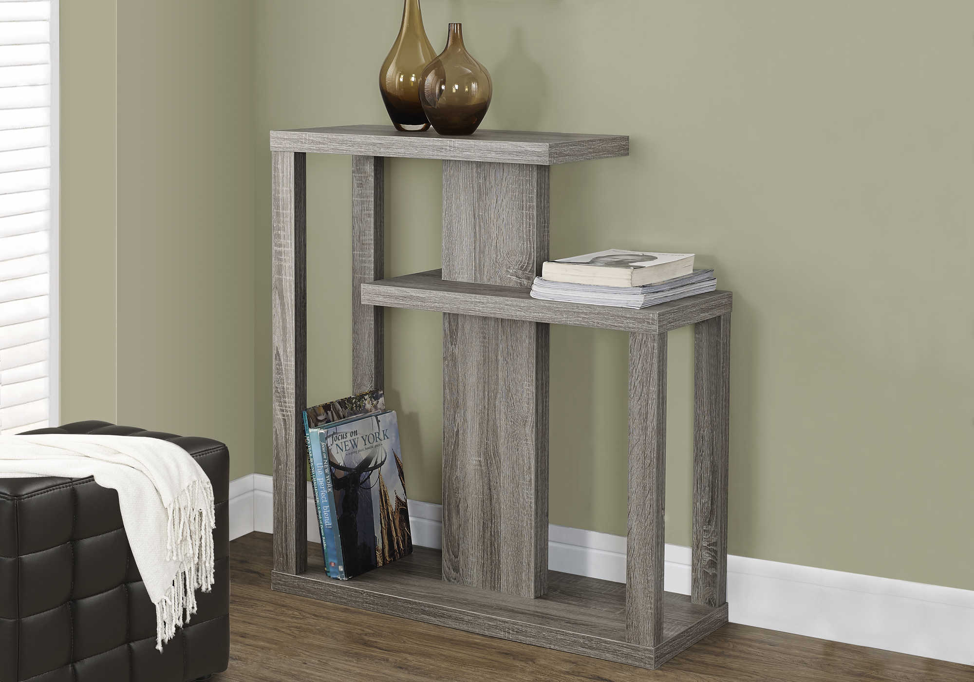 ACCENT TABLE - 32"L / DARK TAUPE HALL CONSOLE